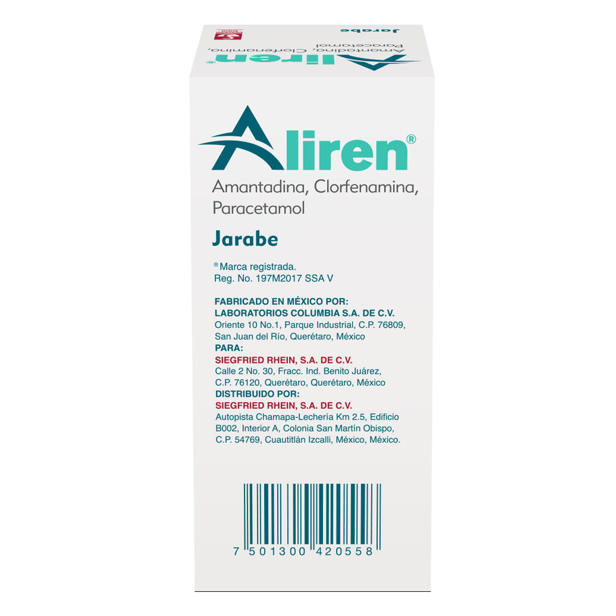 Aliren 60 Ml - Gotas Pediátricas (Amantadina, Paracetamol Y Clorfenamina)