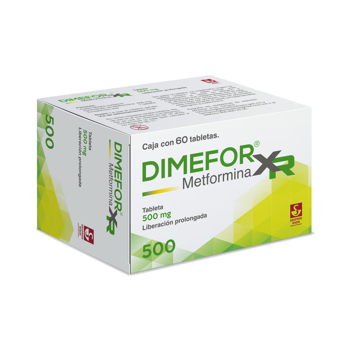 Dimefor Xr Lp 500 Mg Con 60 Tabletas