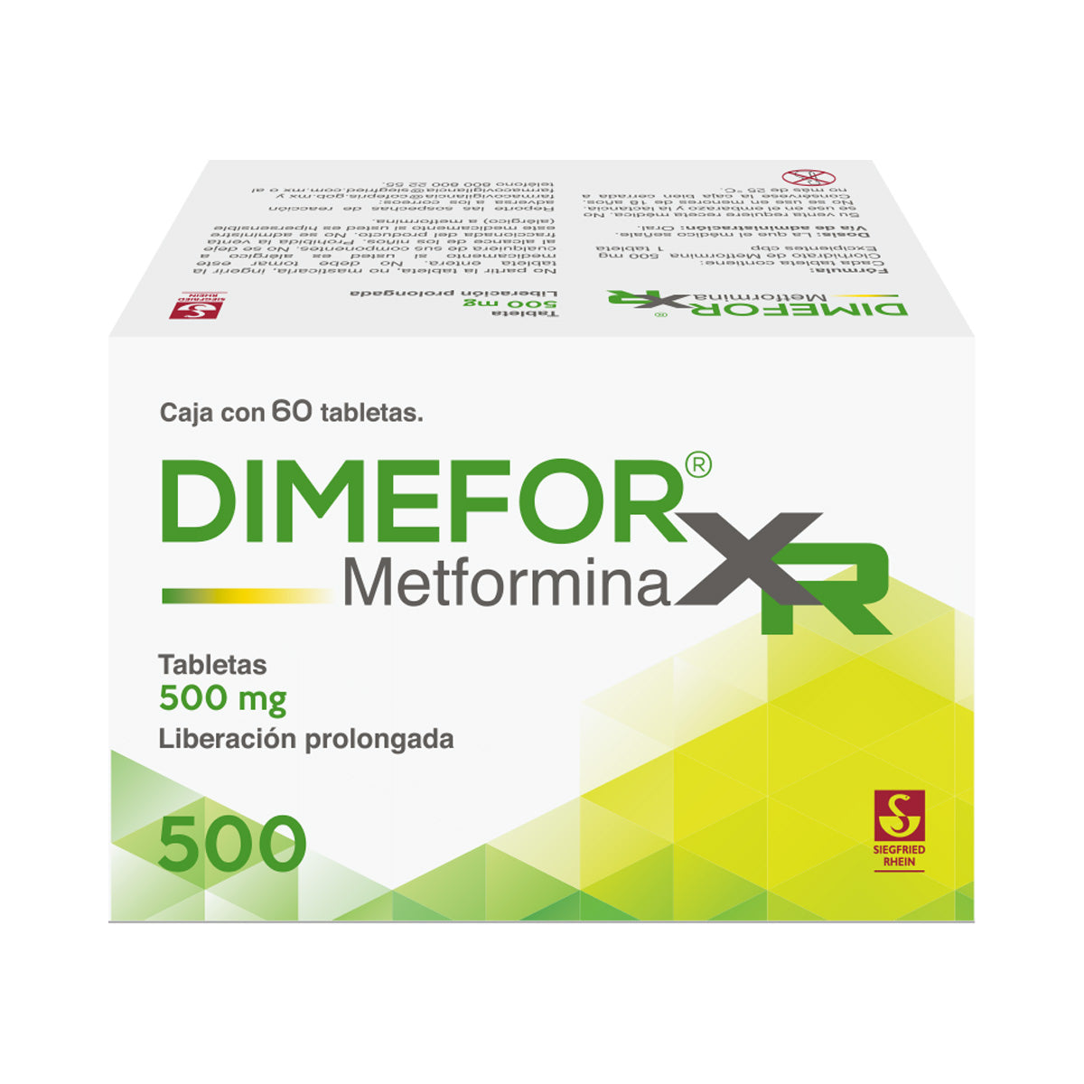 Dimefor Xr Lp 500 Mg Con 60 Tabletas