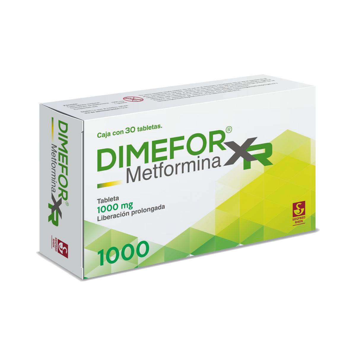 Dimefor Xr 1000 Mg - Caja Con 30 Tabletas (Metformina)