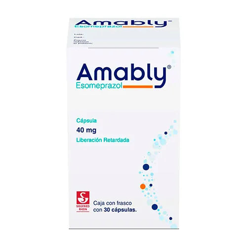 Amably 40 Mg - Frasco Con 30 Cápsulas (Esomeprazol)