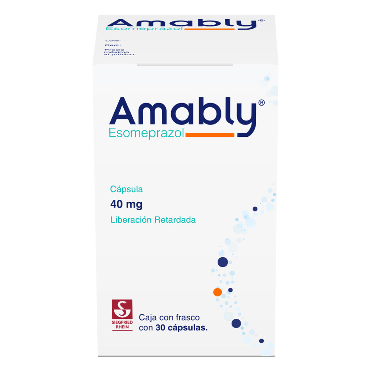 Amably 40 Mg - Frasco Con 30 Cápsulas (Esomeprazol)