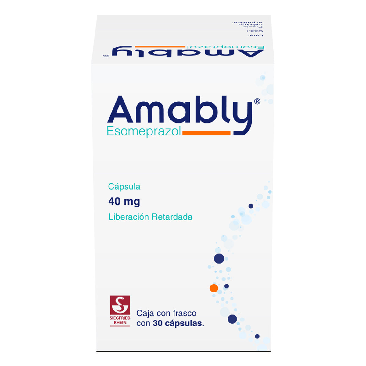 Amably 40 Mg - Frasco Con 30 Cápsulas (Esomeprazol)