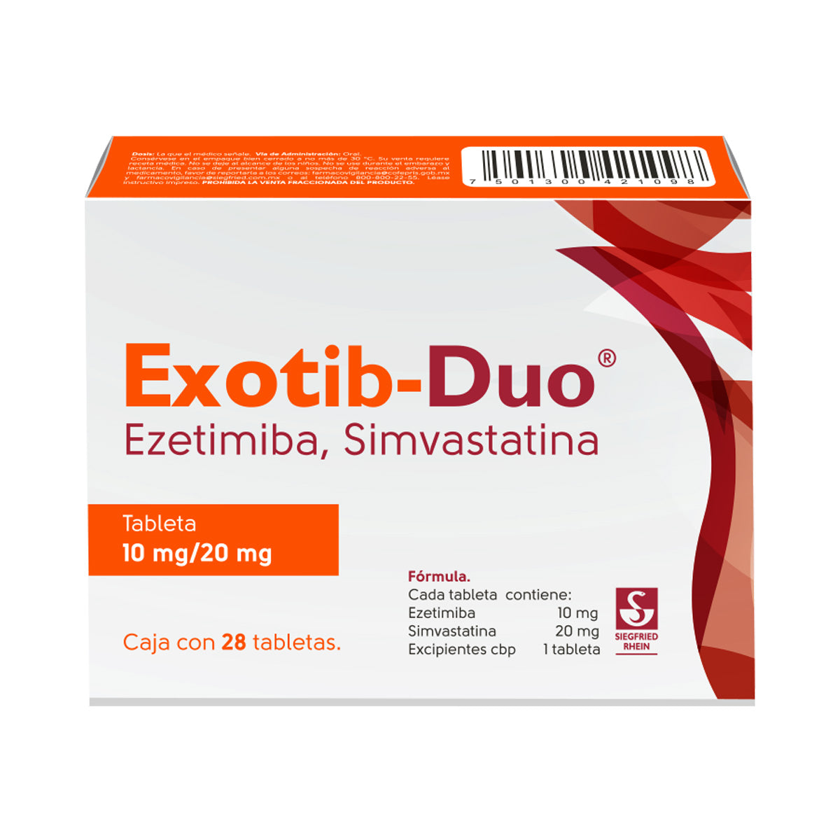 Exotib Duo 10/20 Mg Con 28 Tabletas