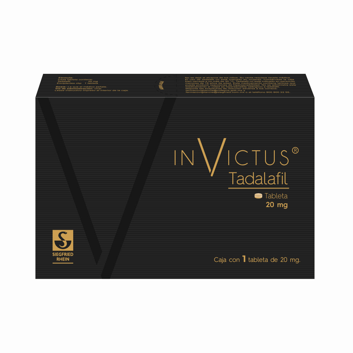 Invictus 20 Mg - Caja Con 1 Tableta (Tadalafil)
