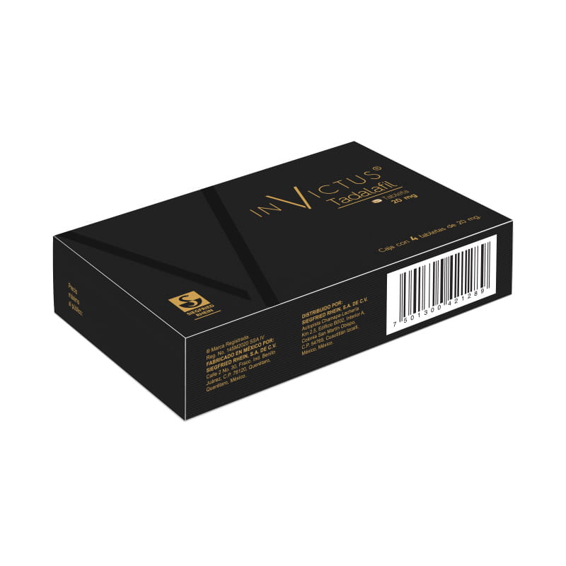 Invictus 20 Mg - Caja Con 4 Tabletas (Tadalafil)