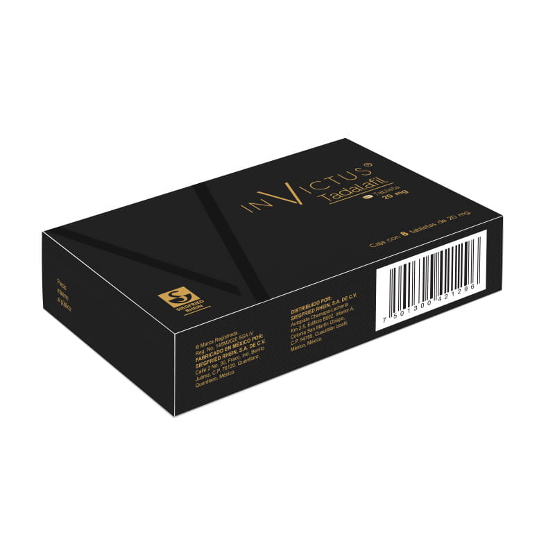 Invictus 20 Mg - Caja Con 8 Tabletas (Tadalafil)
