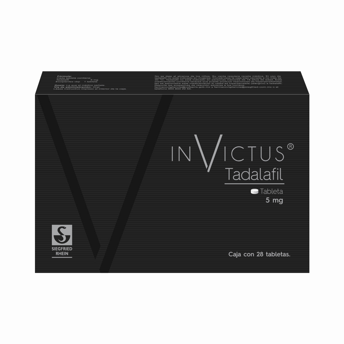 Invictus 5 Mg - Caja Con 28 Tabletas (Tadalafil)