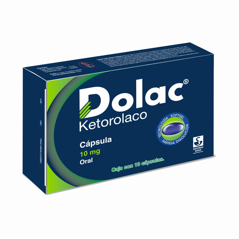 Dolac 10 Mg - Caja Con 10 Cápsulas (Ketorolaco)