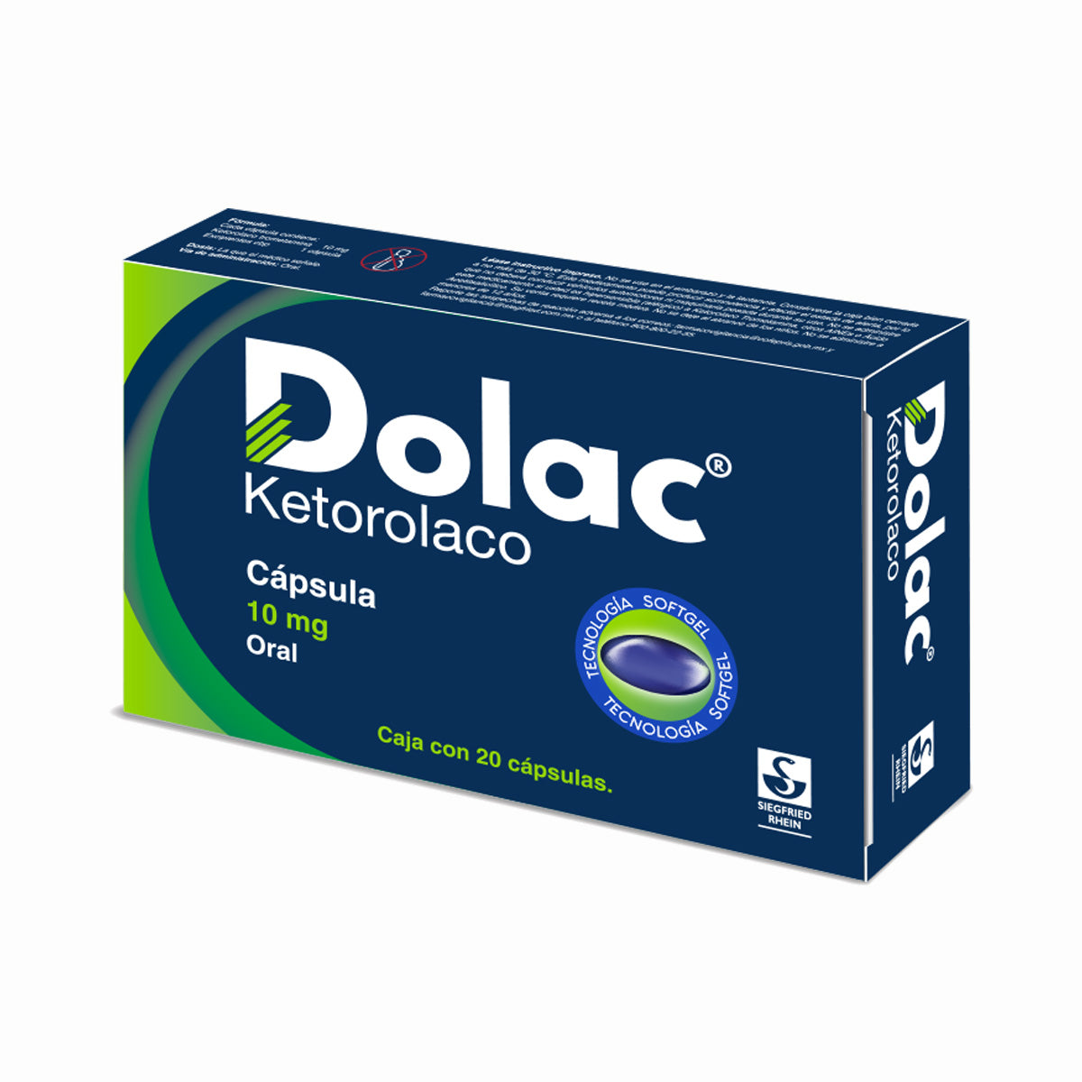 Dolac 10 Mg - Caja Con 20 Cápsulas (Ketorolaco)