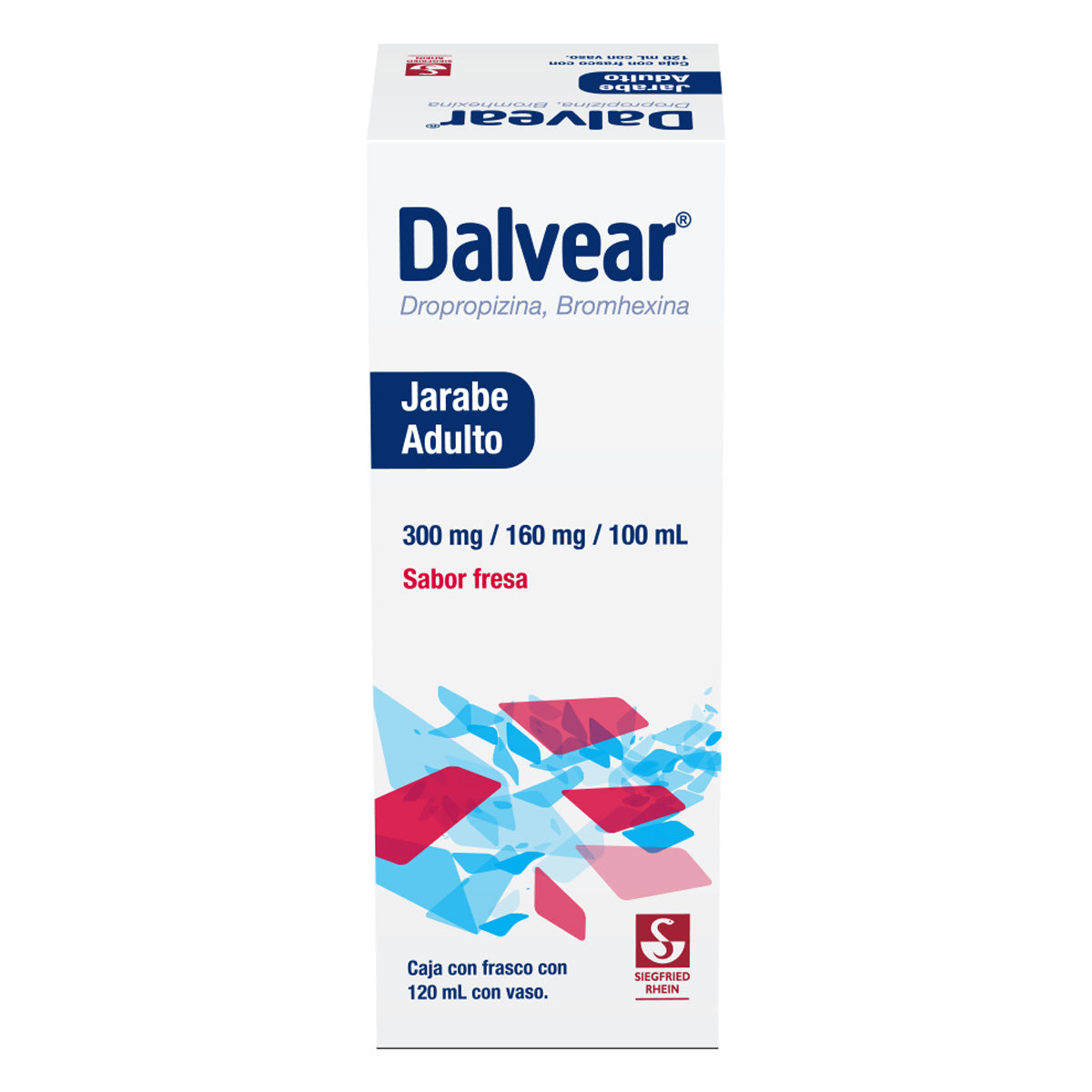 Dalvear Adulto 300 Mg / 160 Mg - Jarabe Sabor Fresa 120 Ml (Dropropizina Y Bromhexina)