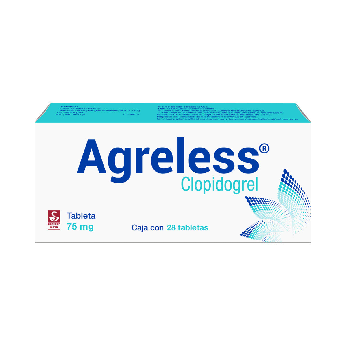 Agreless 75 Mg - Caja Con 28 Tabletas (Clopidogrel)
