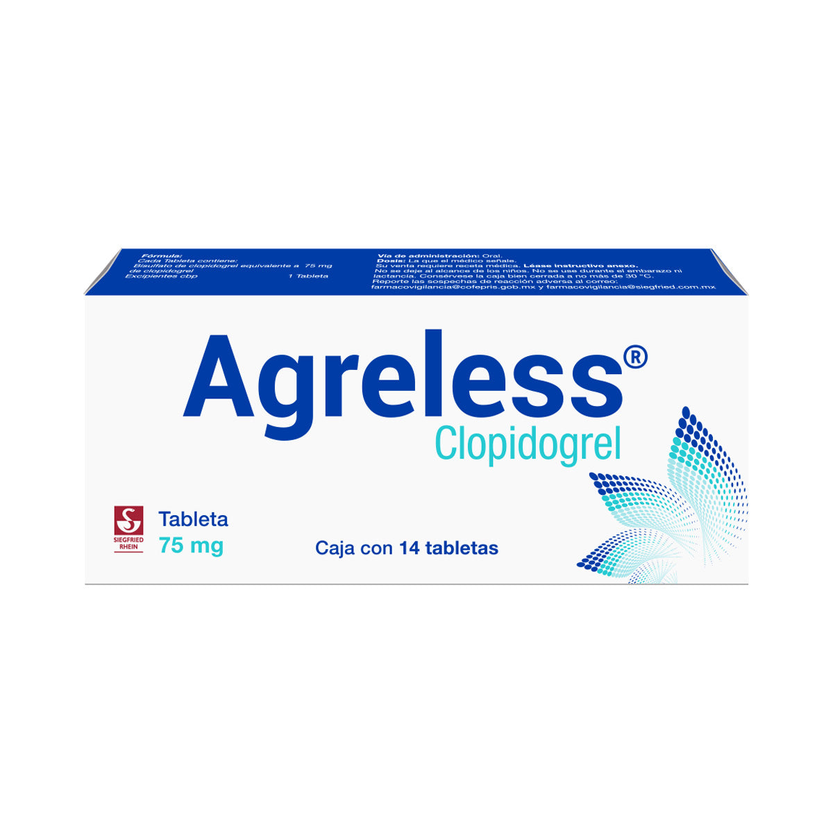 Agreless 75 Mg - Caja Con 14 Tabletas (Clopidogrel)