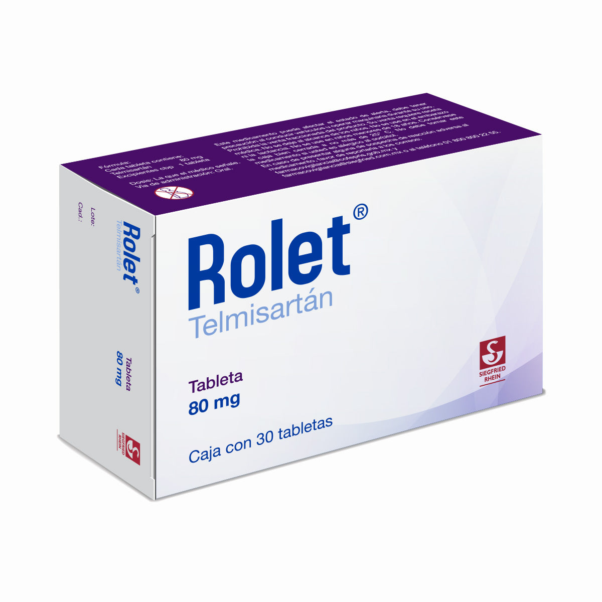 Rolet 80 Mg - Caja Con 30 Tabletas (Telmisartán)