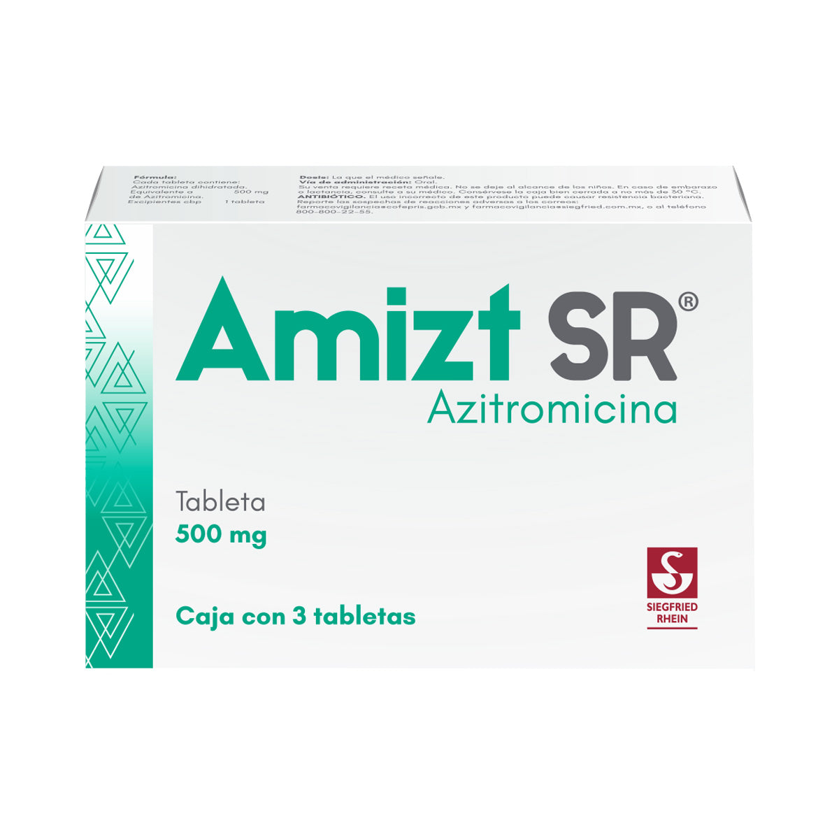 AMIZT SR 500 MG CON 3 TAB