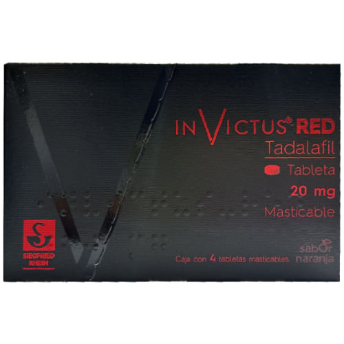 Invictus Red 20 Mg Con 4 Tabletas