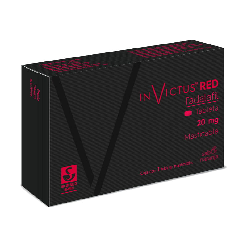 Invictus Red 20 Mg - Caja Con 1 Tableta Masticable (Tadalafil)
