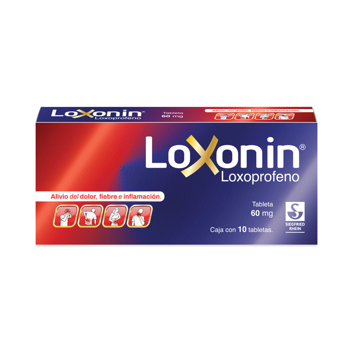 Loxonin 60 Mg -  Caja Con 10 Tabletas (Loxoprofeno)