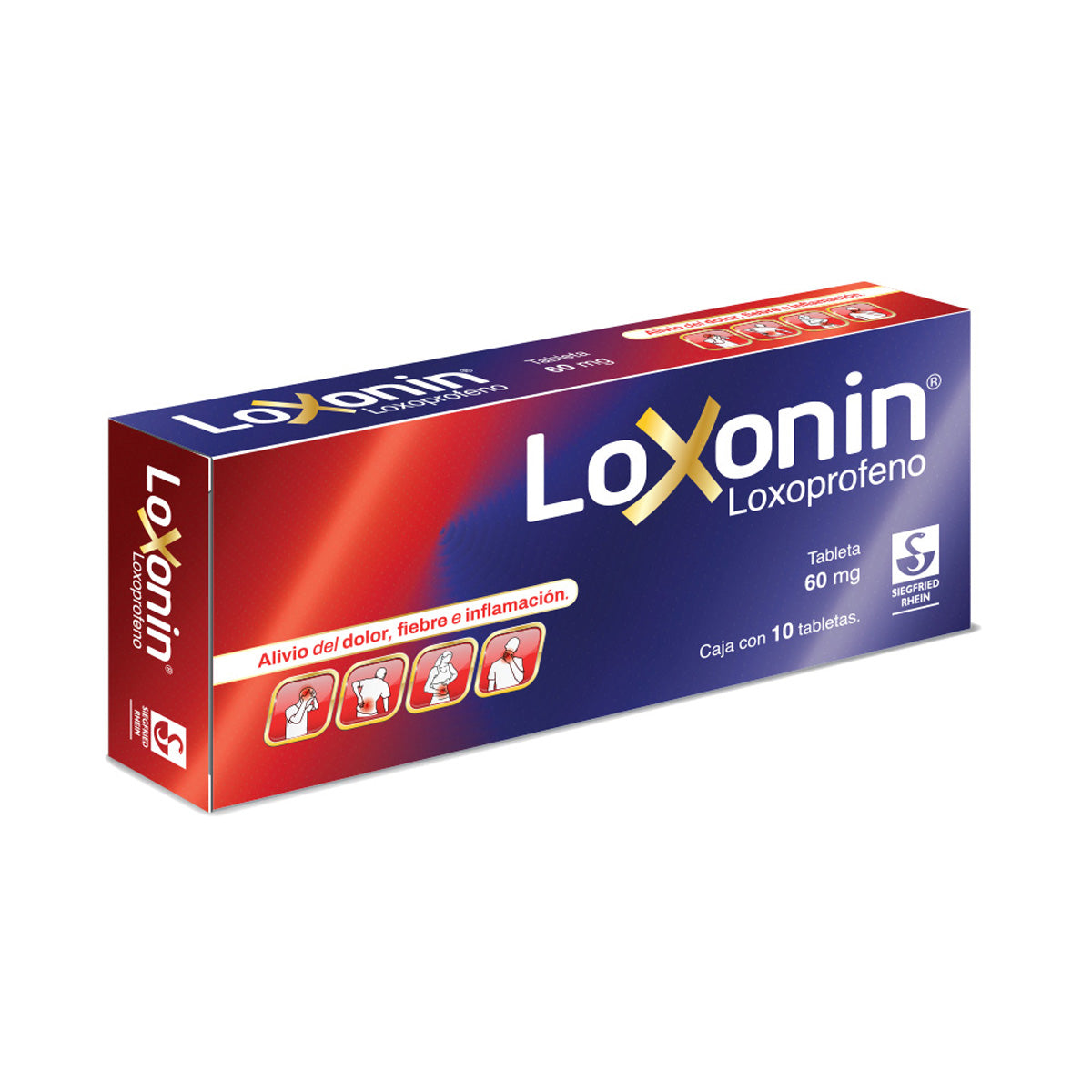 Loxonin 60 Mg -  Caja Con 10 Tabletas (Loxoprofeno)