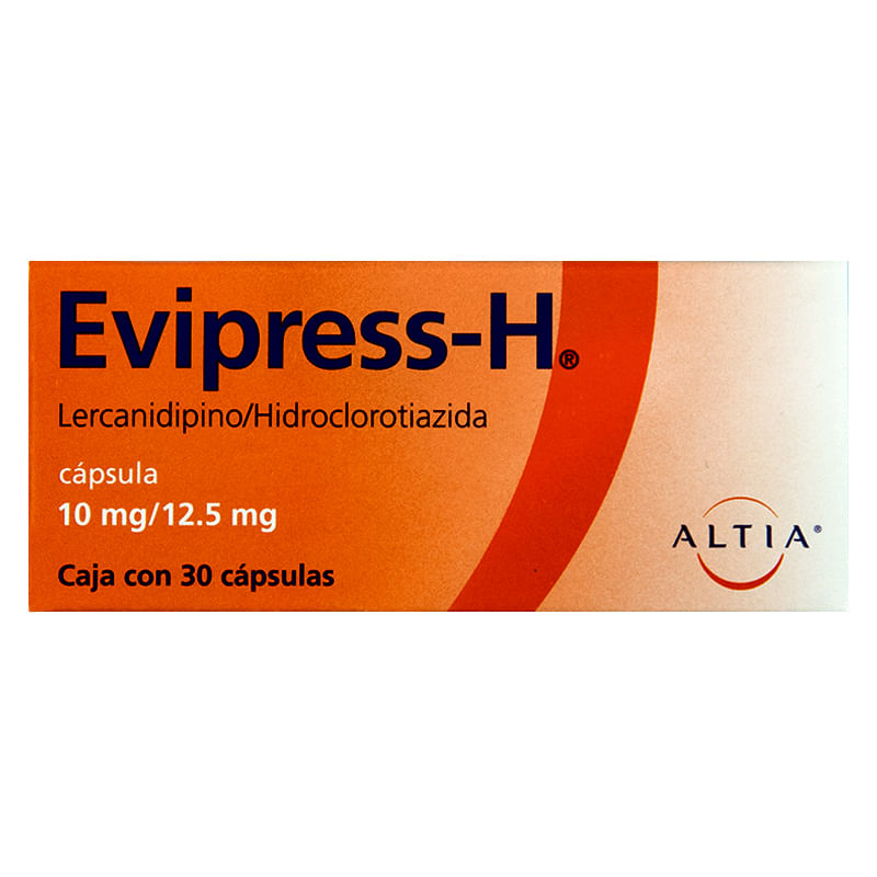 Evipress- H (Lercanidipino) 10/12.5Mg Con 30 Capsulas