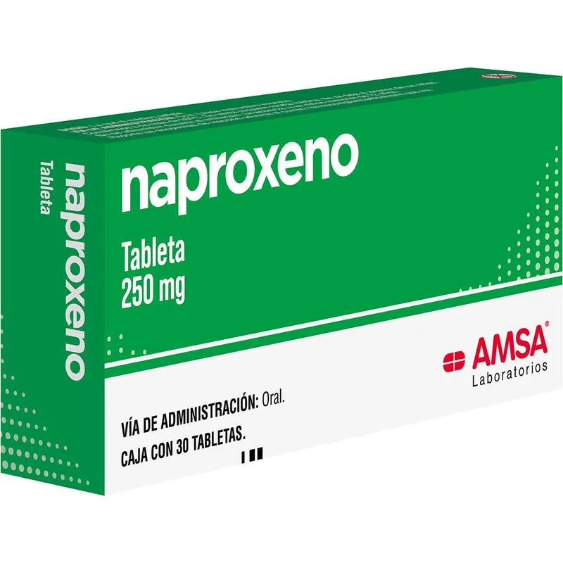 Naproxeno 250 Mg Con 30 Tabletas Amsa