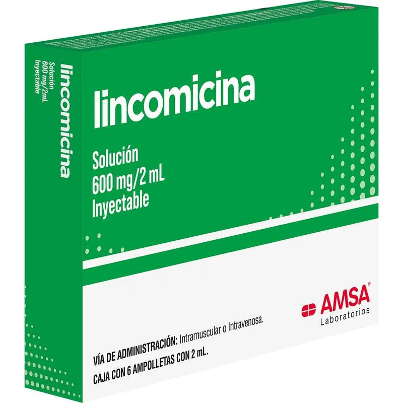 Lincomicina 600 Mg Solucion Inyectable Con 6 Ampolletas 2 Ml