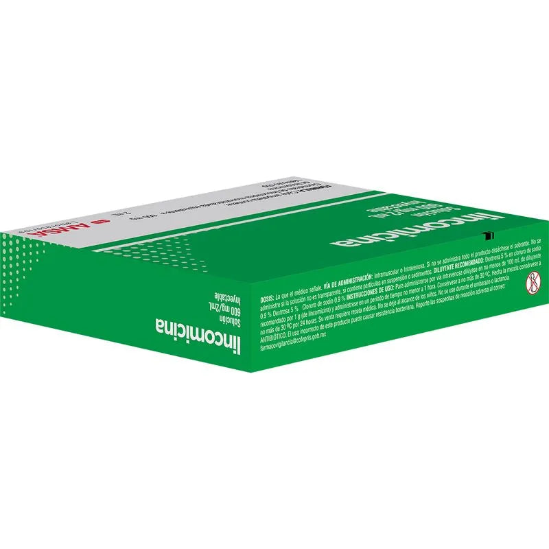 Lincomicina 600 Mg Solucion Inyectable Con 6 Ampolletas 2 Ml