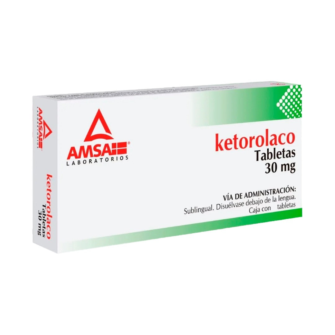 Ketorolaco 30 Mg Con 4 Tabletas Sublinguales