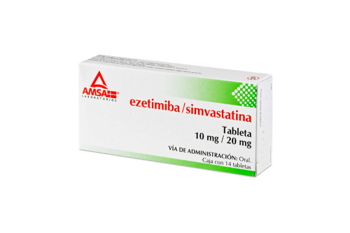 Ezetimiba/Simvastatina 10/20 Mg Con 28 Tabletas Amsa