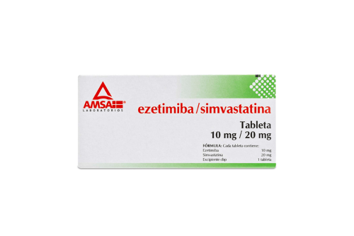 Ezetimiba/Simvastatina 10/20 Mg Con 28 Tabletas Amsa