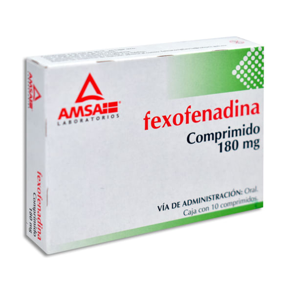 Fexofenadina 180 Mg Con 10 Comprimidos Amsa