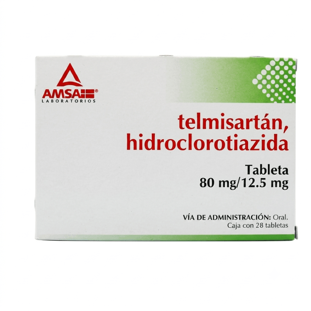 Telmisartan/Hidroclorotiazida 80/12.5 Mg Con 28 Tabletas