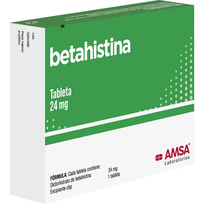 Betahistina 24 Mg Con 30 Tabletas Amsa