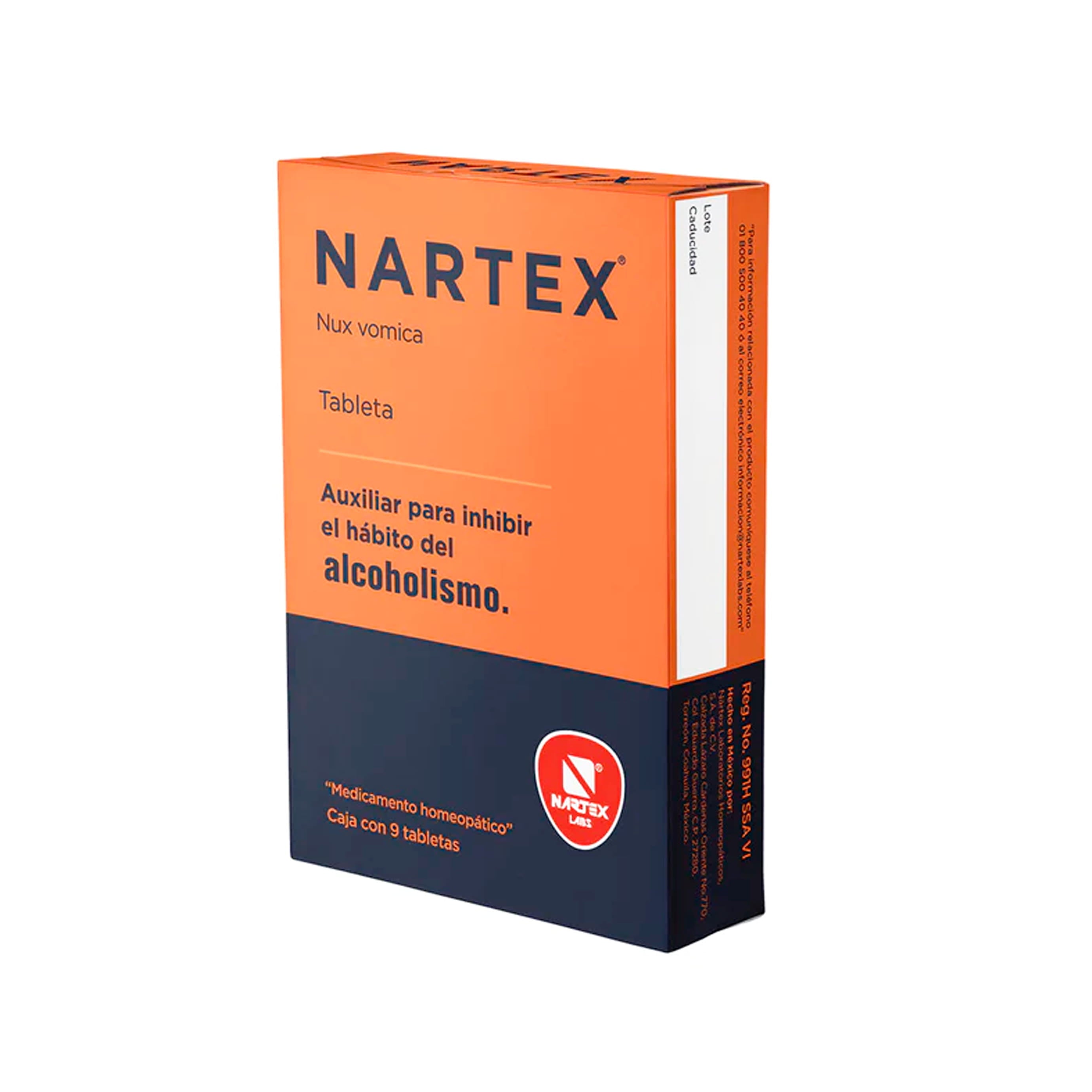 Nartex Con 9 Pastillas (Para Dejar De Tomar Alcohol)