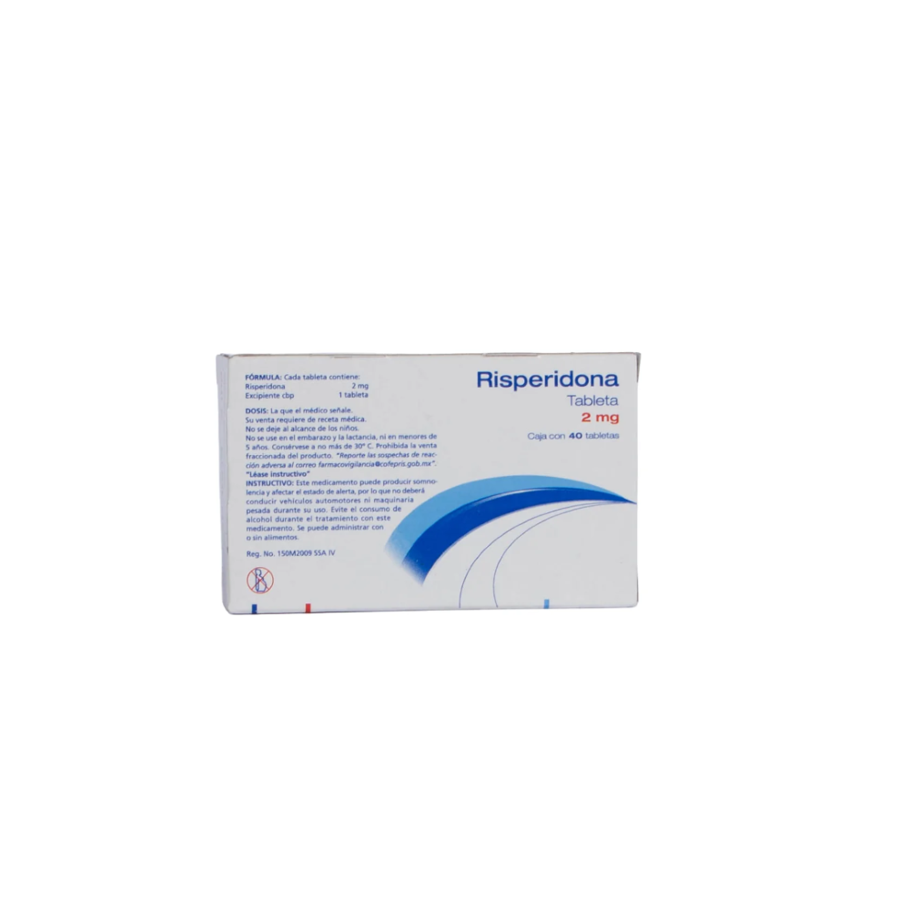 Risperidona 2 Mg 40 Tabletas Psicofarma