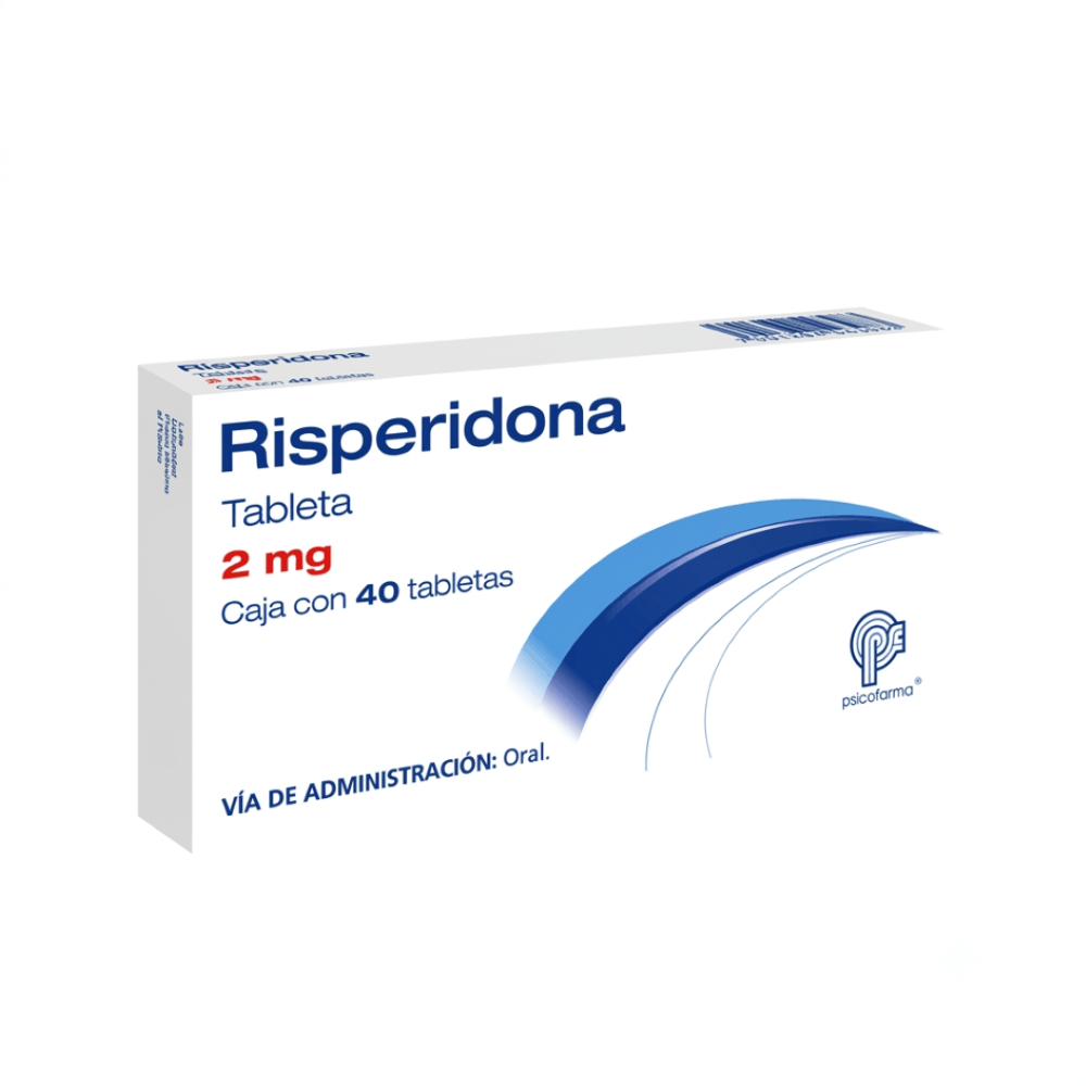 Risperidona 2 Mg 40 Tabletas Psicofarma