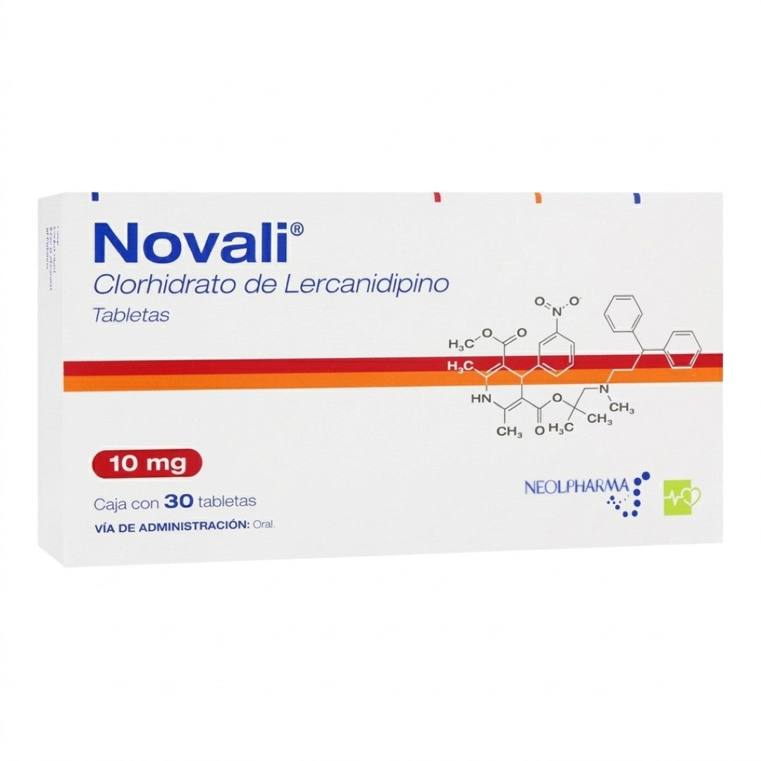 Clorhidrato De Lercanidipino 10 Mg Con 30 Tabletas