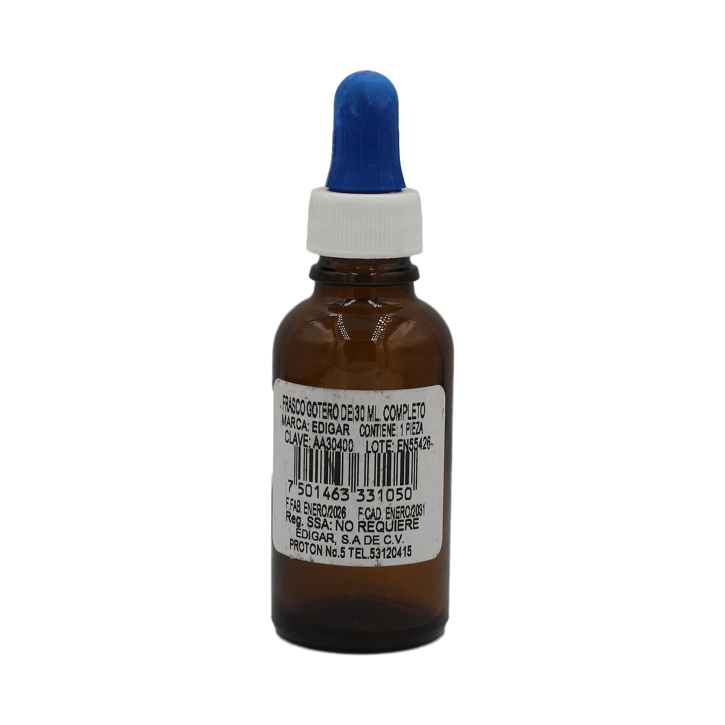 Frasco Gotero 30 Ml De Vidrio Con Pipeta