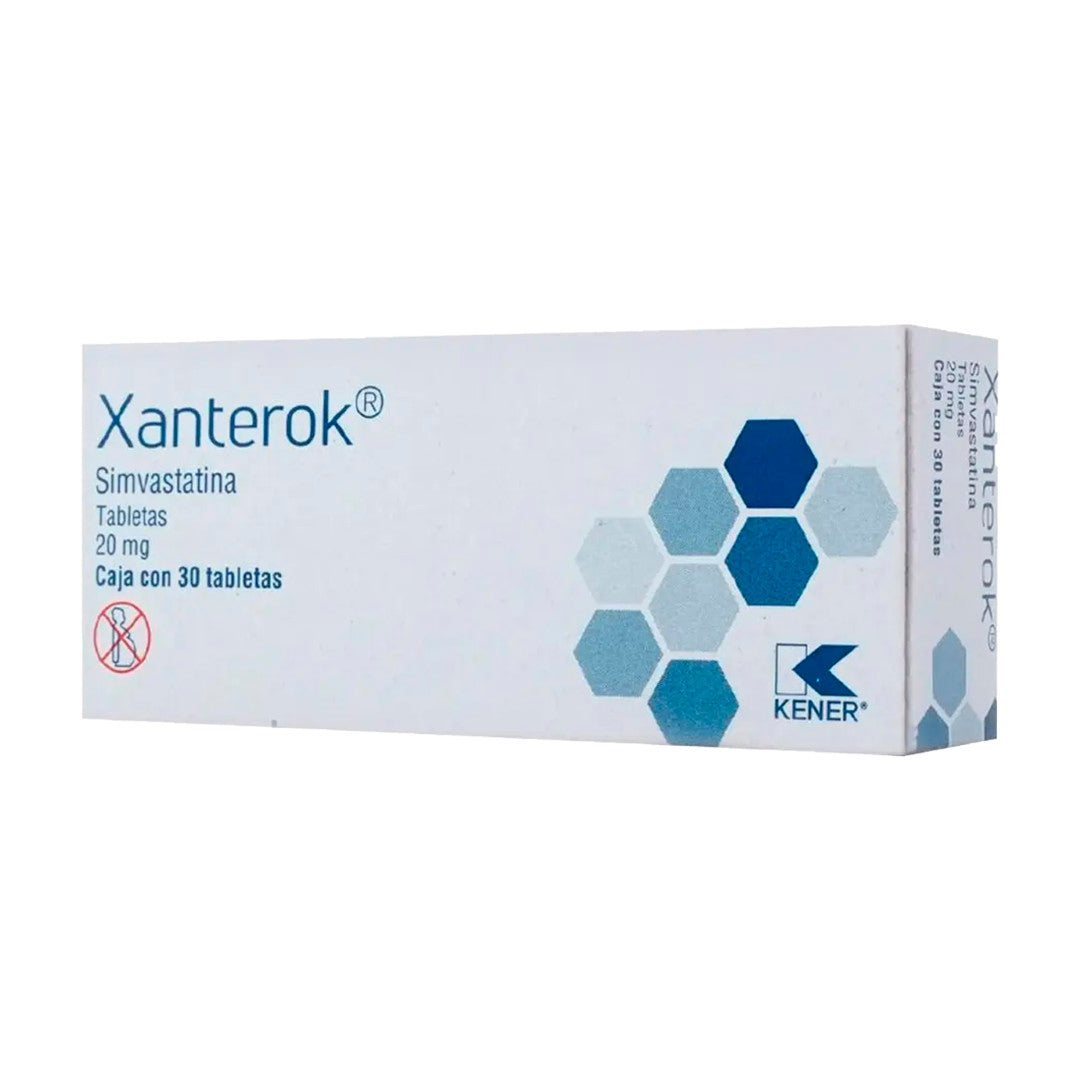 Xanterok (Simvastatina) 20 Mg Con 30 Tabletas
