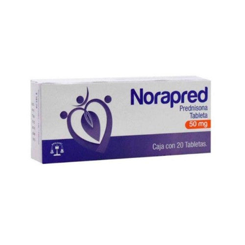 Norapred (Prednisona) 50 Mg Con 20 Tabletas Bruluart