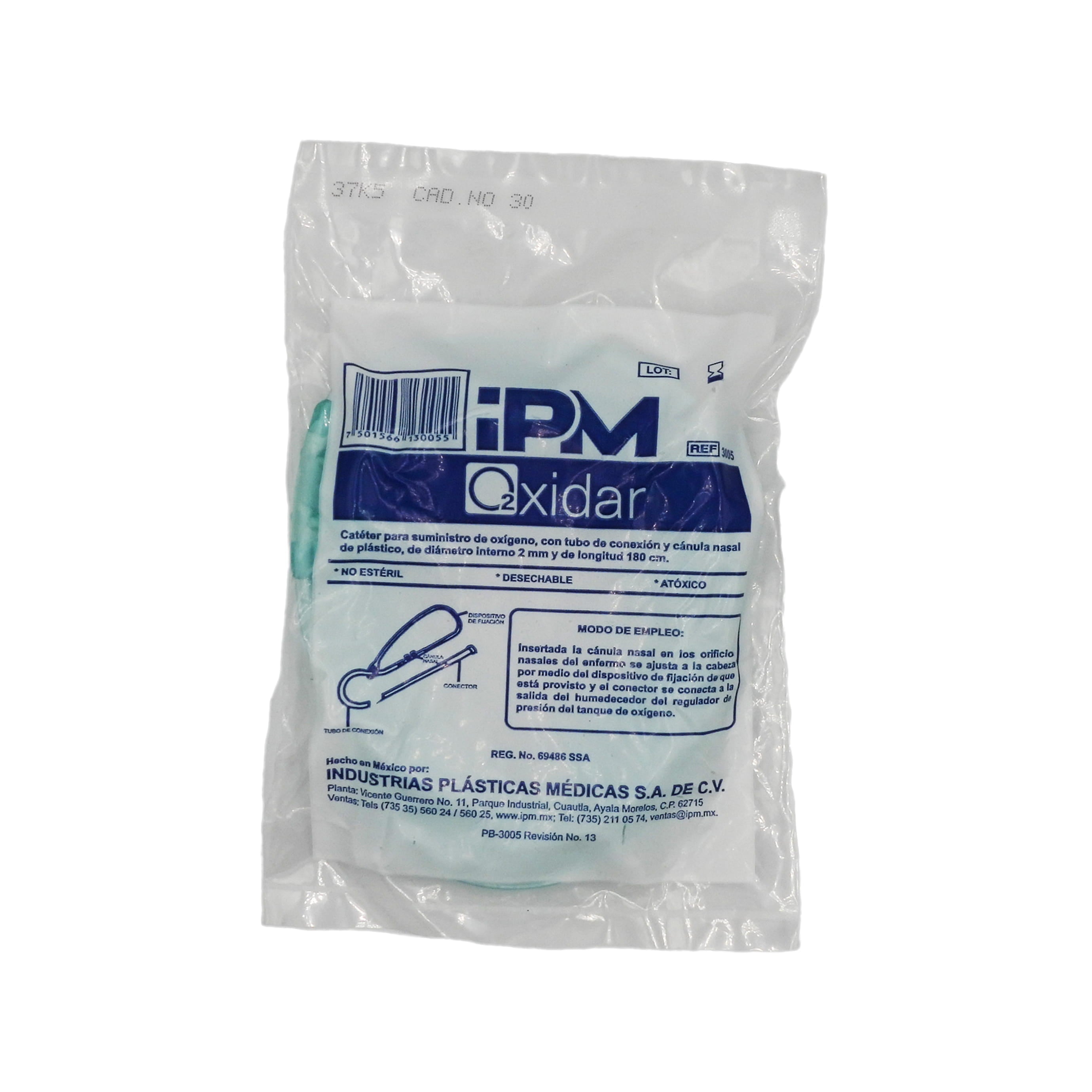 Cateter Para Suministro De Oxigeno Con Conexion Y Canula Nasal De Plastico
