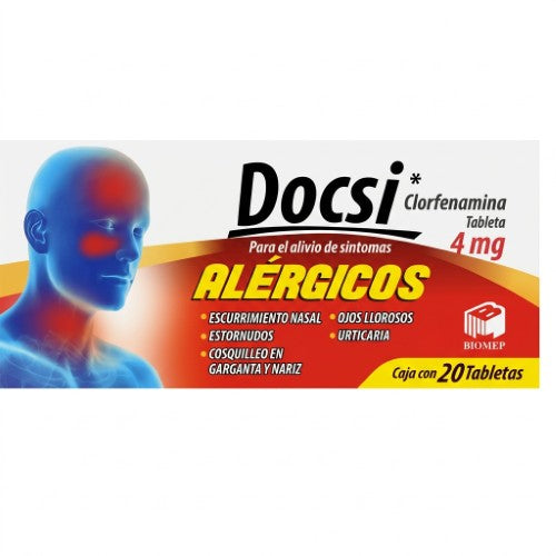 Docsi (Clorfenamina) 4 Mg Con 20 Tabletas