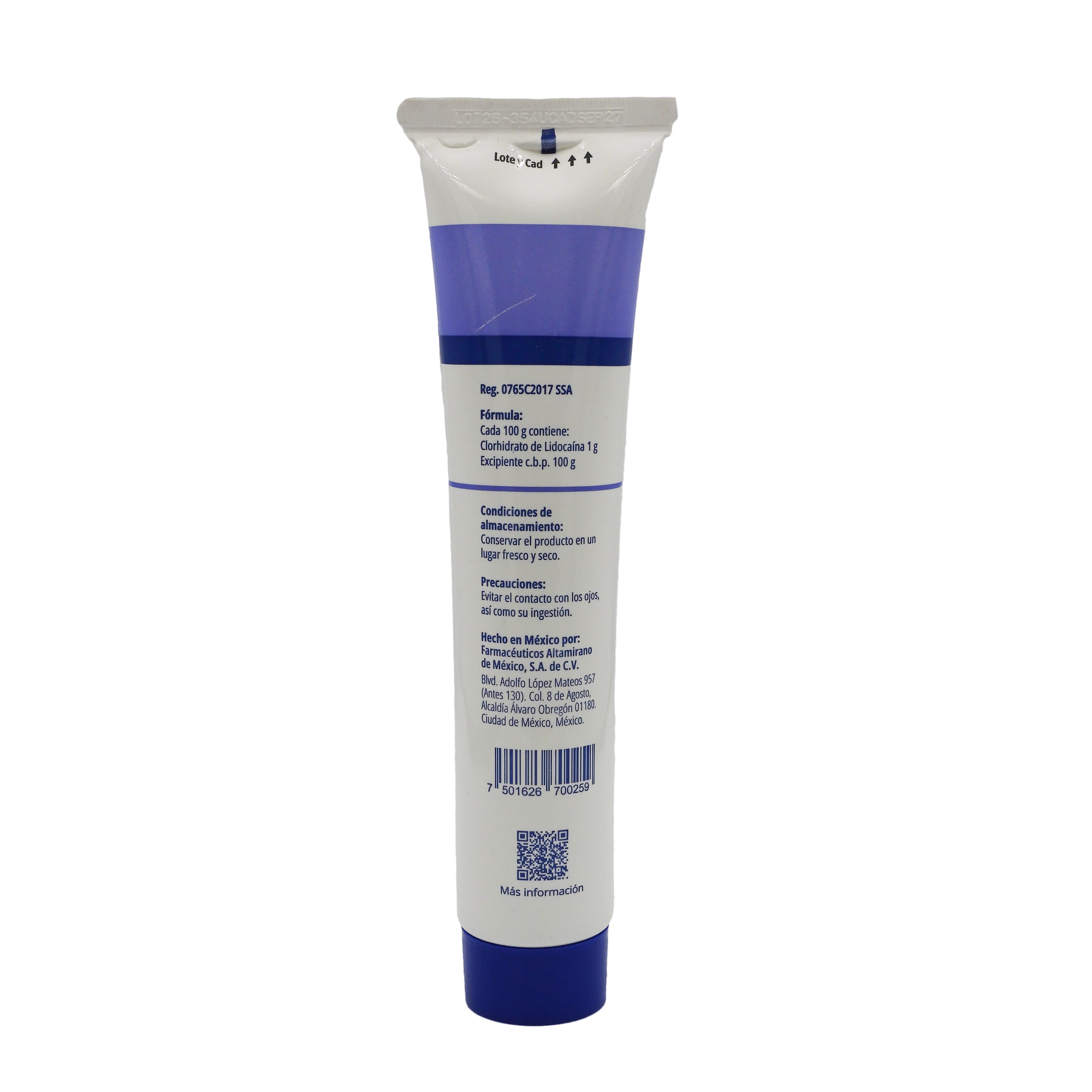 Lubricaina Con Lidocaina 135 G Altamira
