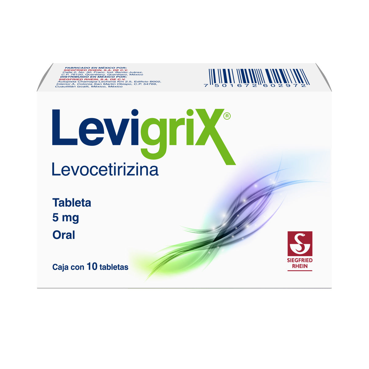 LEVIGRIX LEVOCETIRIZ 5 MG TABLETAS 10