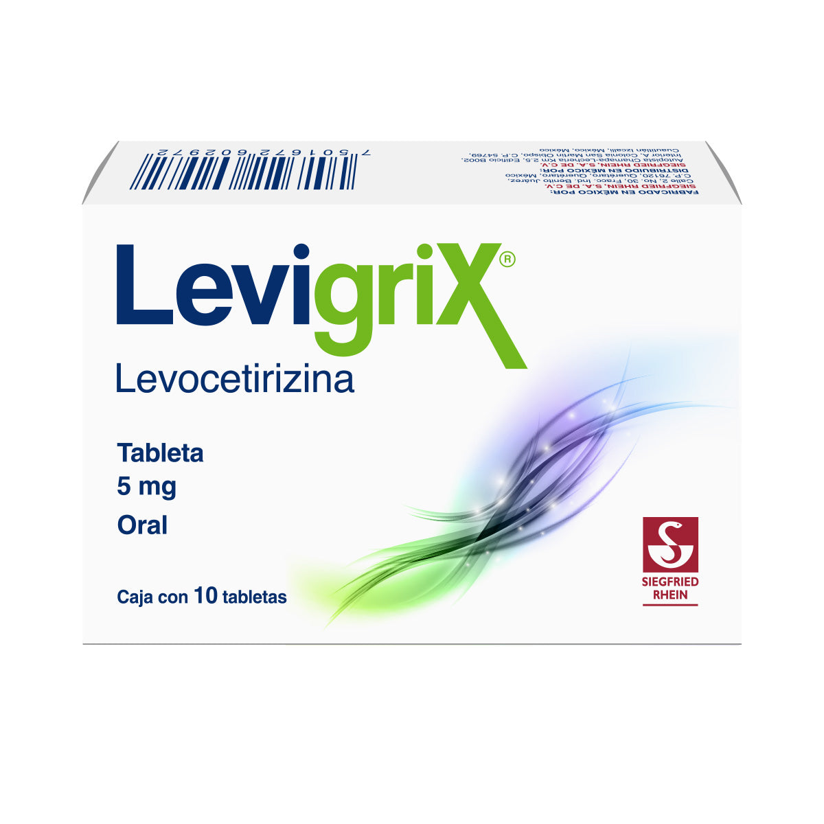 LEVIGRIX LEVOCETIRIZ 5 MG TABLETAS 10