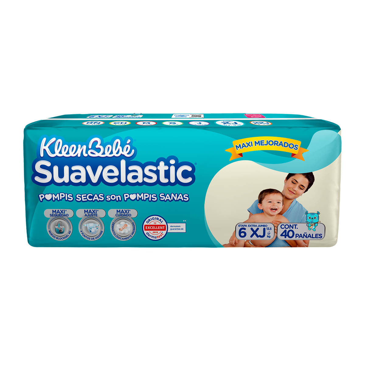 Pañal Suavelastic Max Extra Jumbo Con 40 Piezas
