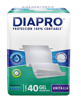 Panal Diapro Predoblado Gel Unitalla C/40 Piezas