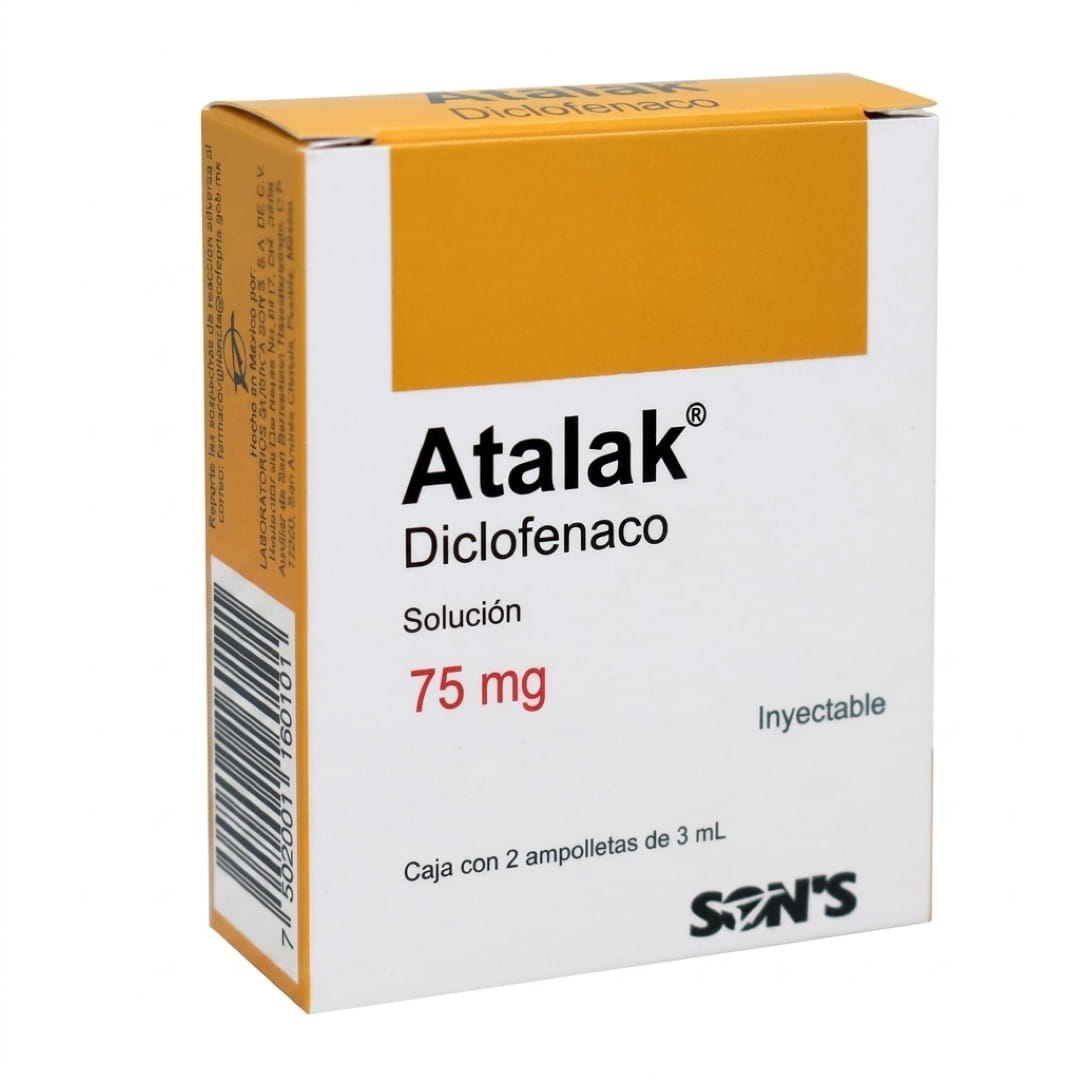 Atalak (Diclofenaco) Solución Inyectable 75 Mg 2X3 Ml