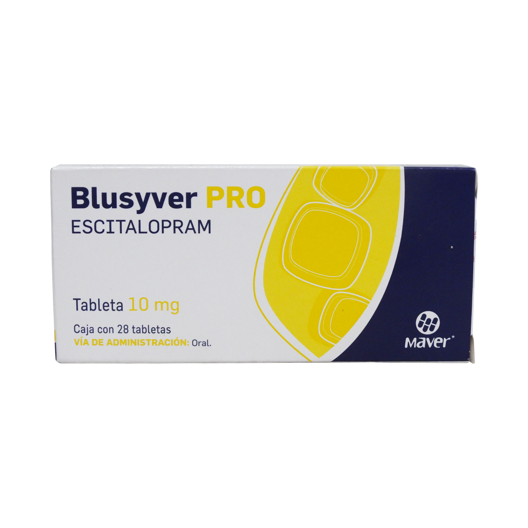 Blusyver-Pro (Escitalopram) 10 Mg Con 28 Tabletas