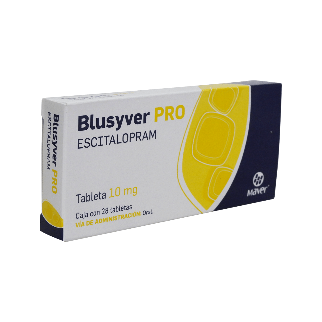 Blusyver-Pro (Escitalopram) 10 Mg Con 28 Tabletas